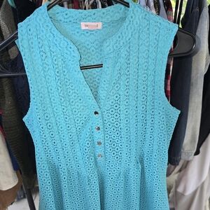 Westport Turquoise Sleeveless Blouse